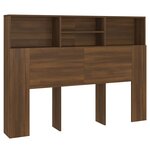 vidaXL Armoire de tête de lit Chêne marron 140x19x103 5 cm