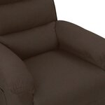 vidaXL Fauteuil électrique de massage Marron foncé Tissu