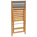 vidaXL Chaises de jardin pliables lot de 6 gris bois d'acacia massif
