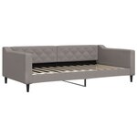vidaXL Lit de jour avec gigogne et tiroirs taupe 100x200 cm tissu