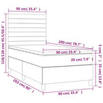 vidaXL Sommier à lattes de lit avec matelas Rose 90x200 cm Velours
