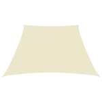 vidaXL Voile de parasol Tissu Oxford trapèze 2/4x3 m Crème