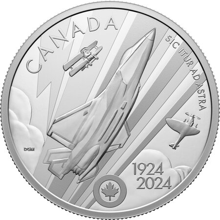 Pièce de monnaie en Argent 20 Dollars g 31.1 (1 oz) Millésime 2024 ROYAL CANADIAN AIR FORCE