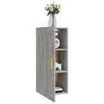 vidaXL Armoire murale Gris béton 35x34x90 cm Bois d'ingénierie