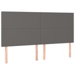 vidaXL Sommier à lattes de lit avec matelas Gris 200x200 cm Similicuir