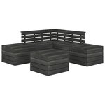 vidaXL Salon palette de jardin 6 Pièces Bois de pin massif