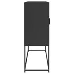 vidaXL Buffet haut noir 100 5x39x107 cm acier