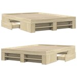 vidaXL Cadre de lit sans matelas chêne sonoma 140x190 cm