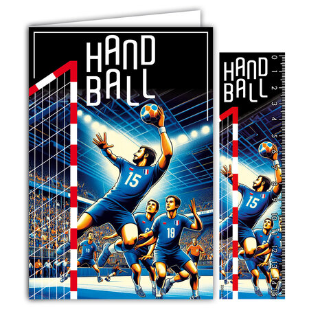 Carte HANDBALL avec Enveloppe 12x17 5cm Pour sportif sportive handballeur handballeuse champion ou supporter d'une équipe - Collection Passion Sports des Jeux Olympiques - Fabriqué en France