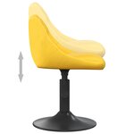 vidaXL Tabouret de bar Jaune moutarde Velours