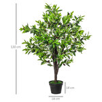 Outsunny Arbre artificiel olivier plante artificiel hauteur 1 2 m tronc branches lichen feuilles grand réalisme pot inclus
