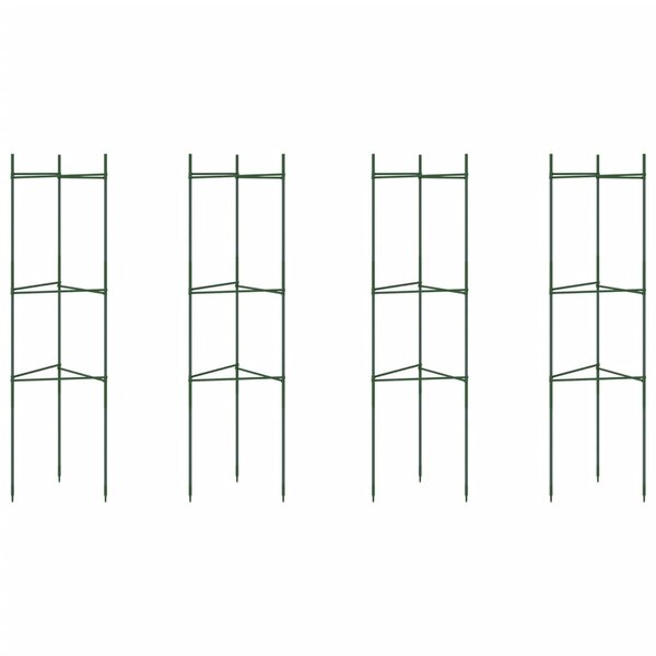 vidaXL Cages à tomates 4 Pièces 116 cm acier et PP