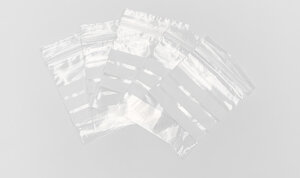 Lot de 10000 Sachets avec bandes bandes blanches d’écriture 50µ 80×120mm