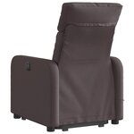 vidaXL Fauteuil inclinable de massage Marron foncé Tissu