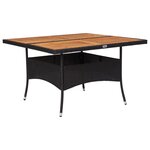 vidaXL Ensemble à manger de jardin 9 Pièces Résine tressée et acacia Noir