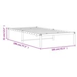 vidaXL Cadre de lit métal blanc 100x190 cm