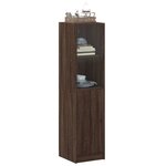 vidaXL Buffet avec porte en verre chêne marron 35x37x142 cm