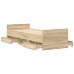 vidaXL Cadre de lit sans matelas chêne sonoma 90x200 cm