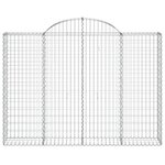 vidaXL Paniers à gabions arqués 18 Pièces 200x30x140/160 cm Fer galvanisé