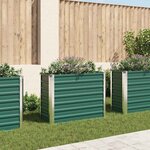 vidaXL Lit surélevé de jardin Acier galvanisé 100x40x77 cm Vert