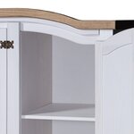 vidaXL Garde-robe avec 3 portes Gamme Corona pin mexicain Blanc