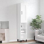 vidaXL Buffet haut Blanc 34 5x34x180 cm Bois d'ingénierie
