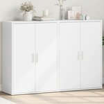 vidaXL Buffets 2 Pièces blanc 60x31x84 cm bois d'ingénierie