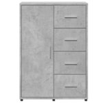 vidaXL Buffet gris béton 60x31x84 cm bois d'ingénierie