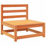 vidaXL Salon de jardin 8 Pièces marron cire bois de pin massif