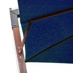 vidaXL Parasol suspendu avec mât Bleu azuré 3x3 m Bois de sapin massif