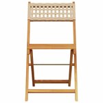 vidaXL Ensemble de bistro 3 Pièces beige résine tressée et bois massif