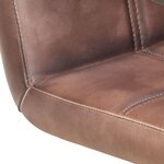 vidaXL Chaises à manger cantilever lot de 4 marron cuir véritable