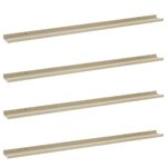 vidaXL Étagères murales 4 Pièces blanc et chêne sonoma 115x9x3 cm