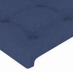 vidaXL Cadre de lit avec tête de lit Bleu 140x190 cm Tissu
