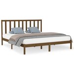 vidaXL Cadre de lit Marron miel Bois massif 200x200 cm