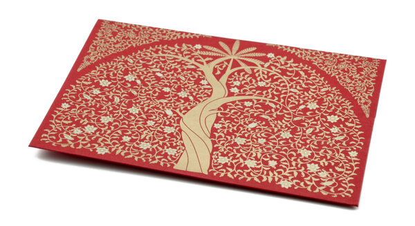 PAPERTREE GAIA Lot de 5 Enveloppes cadeau A5 Rouge