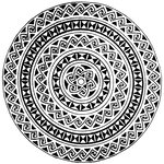 Tapis d'intérieur ROSA 90 x 90 cm - Noir