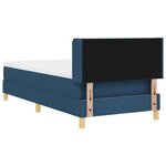 Lit à ressorts vidaXL avec matelas bleu 90x190 cm tissu