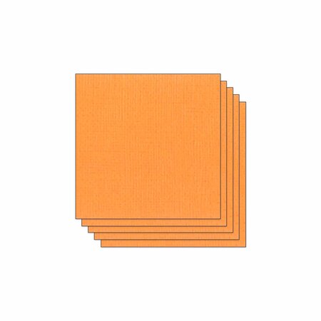 Lot De 5 Feuilles De Papier Scrapbooking Moucheté - Orange - Draeger paris