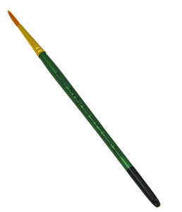 Pinceau synthétique Rond n°12 - manche vert - lot de 10 pinceaux
