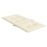 vidaXL Coussins de chaise de jardin à dossier bas lot de 4 crème