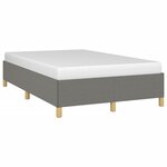 vidaXL Cadre de lit gris foncé 120x190 cm tissu