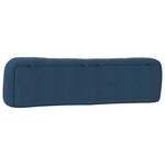 vidaXL Coussin de tête de lit bleu 200 cm tissu