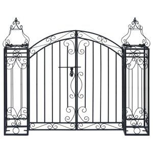 vidaXL Portillon ornemental de jardin Fer forgé 122x20 5x100 cm