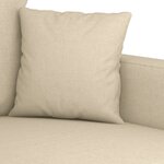 vidaXL Ensemble de canapés 4 Pièces avec coussins crème tissu