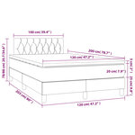 vidaXL Sommier à lattes de lit avec matelas Bleu 120x200 cm Tissu
