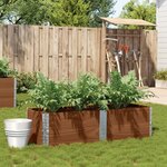 vidaXL Jardinière marron 150x50 cm bois massif de pin