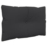 vidaXL Coussins de palette lot de 3 noir tissu