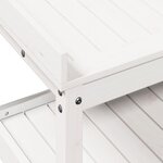 vidaXL Table de rempotage avec étagères blanc bois massif de pin
