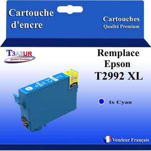 T3AZUR- Cartouche Compatible avec Epson 29XL 29 XL remplace Epson Expression Home XP-235 XP-245 XP-247 XP-255 XP-257 Cyan